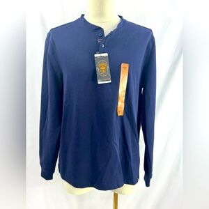 Men’s NWT Copper Oak Long Sleeve Button Collar Shirt Atlantic Blue Size L